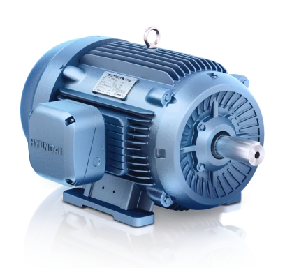 HD Hyundai Electric severe duty cast iron TEFC electric motor